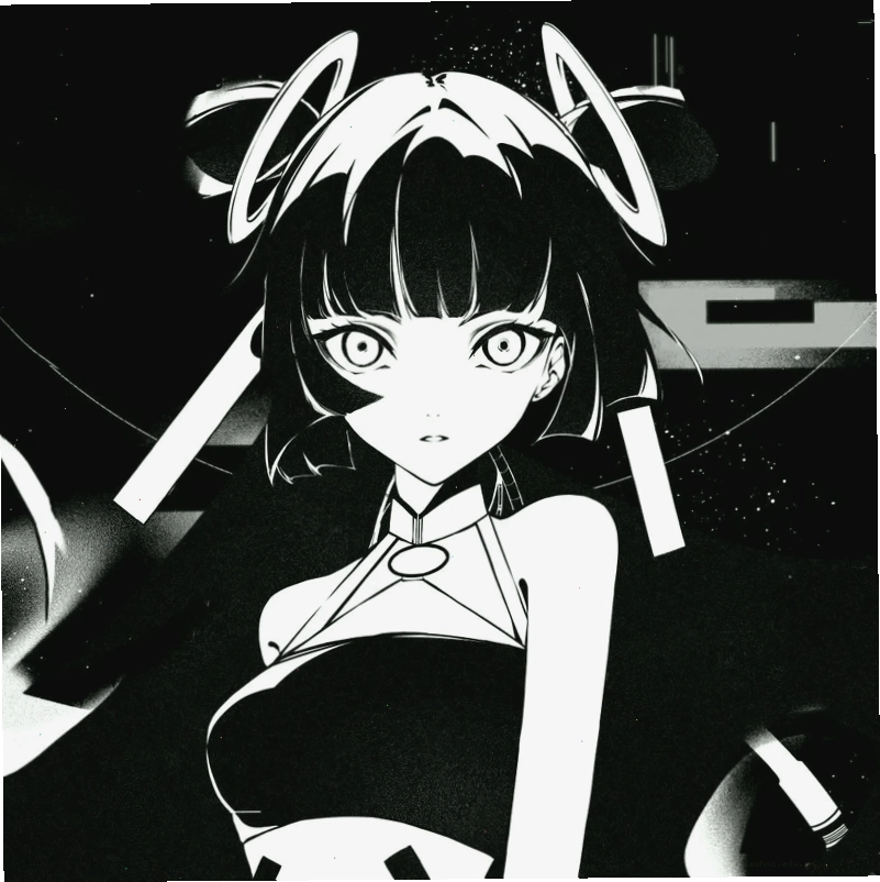 Hình nền anime trắng đen nữ chất
