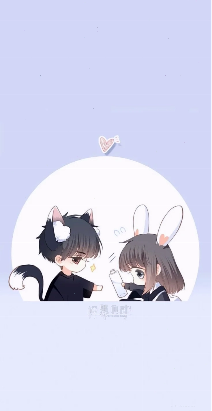 hình nền cặp đôi chibi cute năng động hình nền cặp đôi chibi cute phong cách năng động