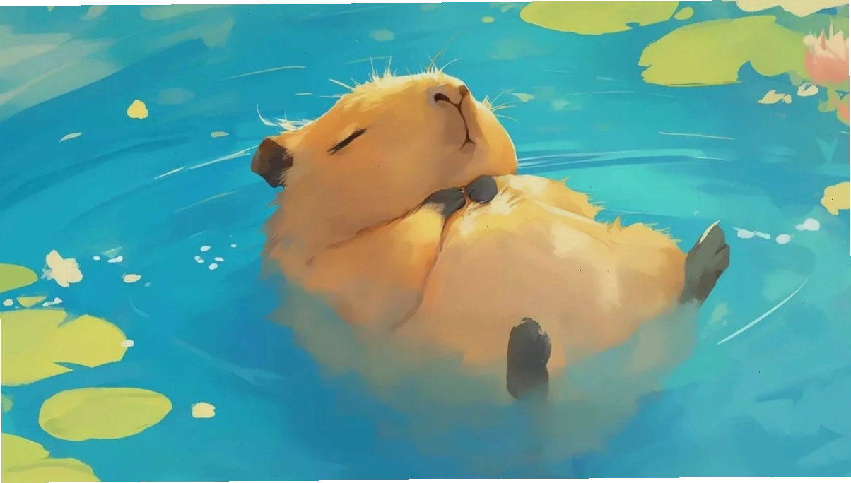 hình nền capybara hình nền capybara chibi vẽ tay