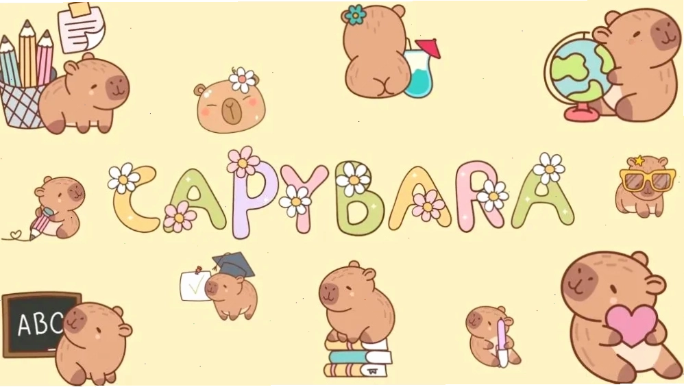 hình nền capybara hình nền capybara phong cảnh thiên nhiên