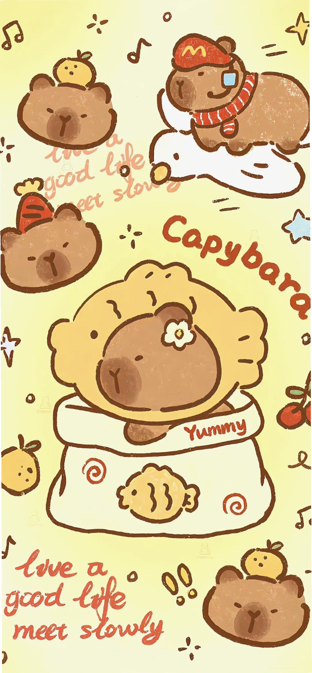 hình nền capybara hình nền capybara trong vườn hoa