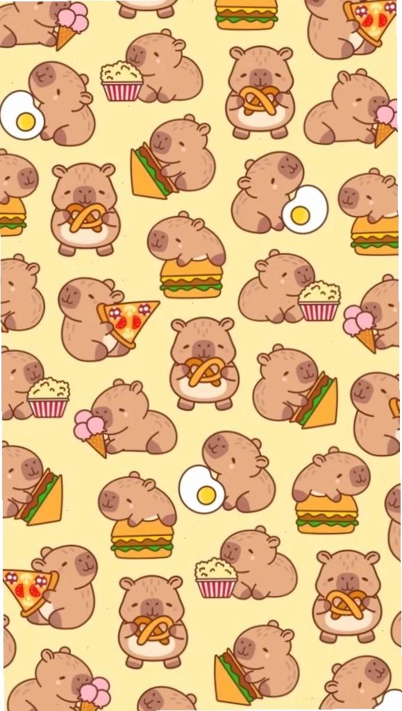 hình nền capybara hình nền capybara uống trà sữa