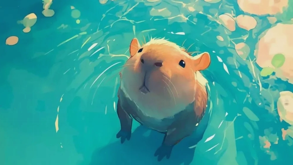 hình nền capybara hình nền capybara với biểu cảm vui nhộn