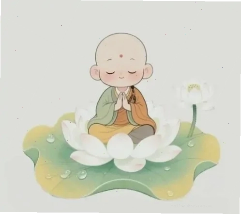 hình nền chú tiểu chibi cười tươi trên cỏ