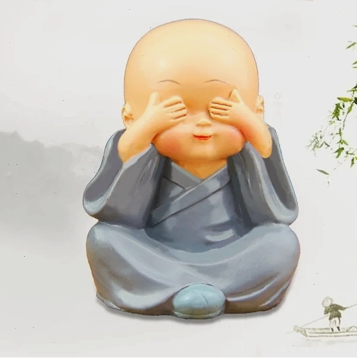 hình nền chú tiểu chibi ngồi trên hoa