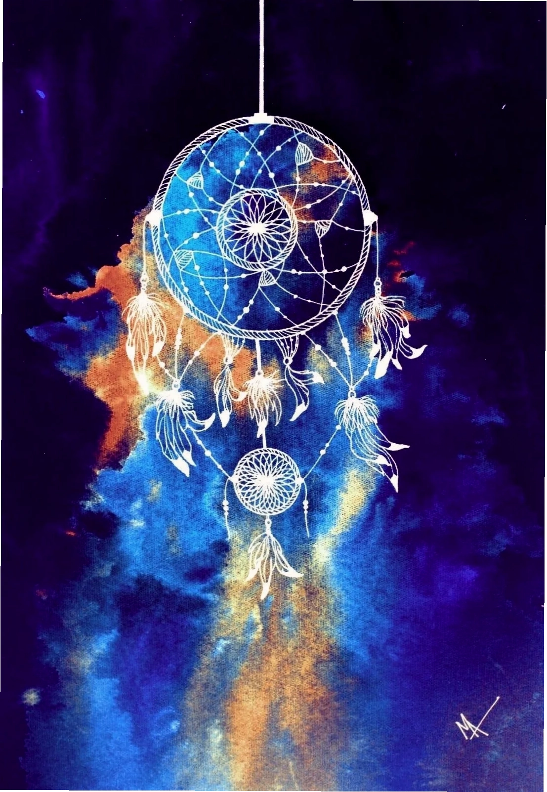hình nền điện thoại dreamcatcher bầu trời pastel