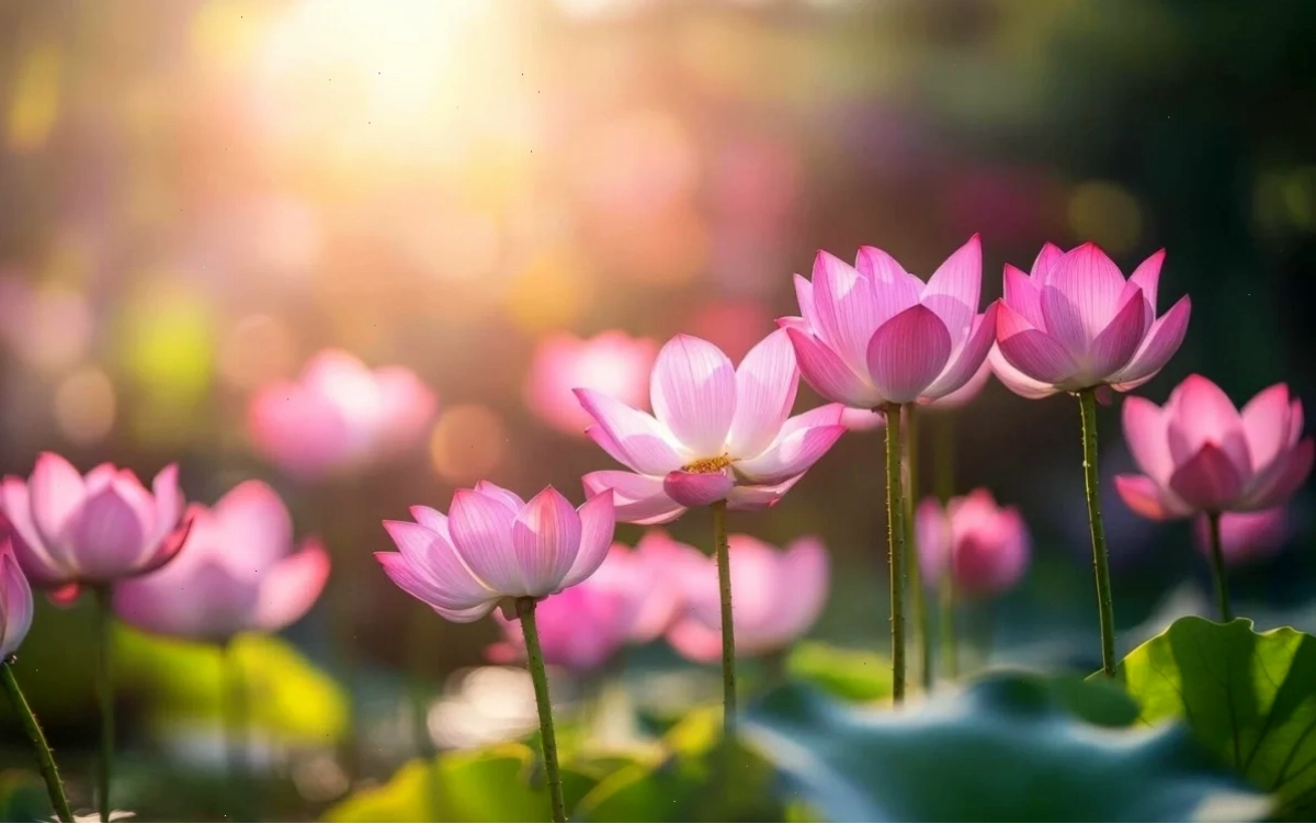 hình nền điện thoại hoa sen cách điệu