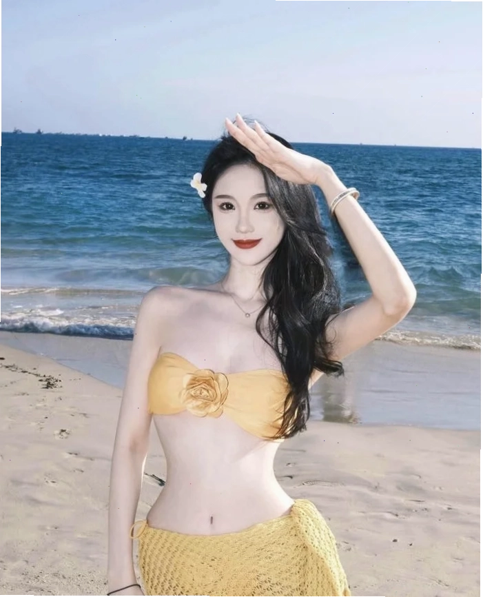 hình nền gái xinh mặc bikini hồng nhạt