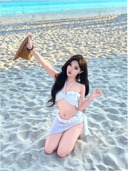 hình nền gái xinh mặc bikini trắng