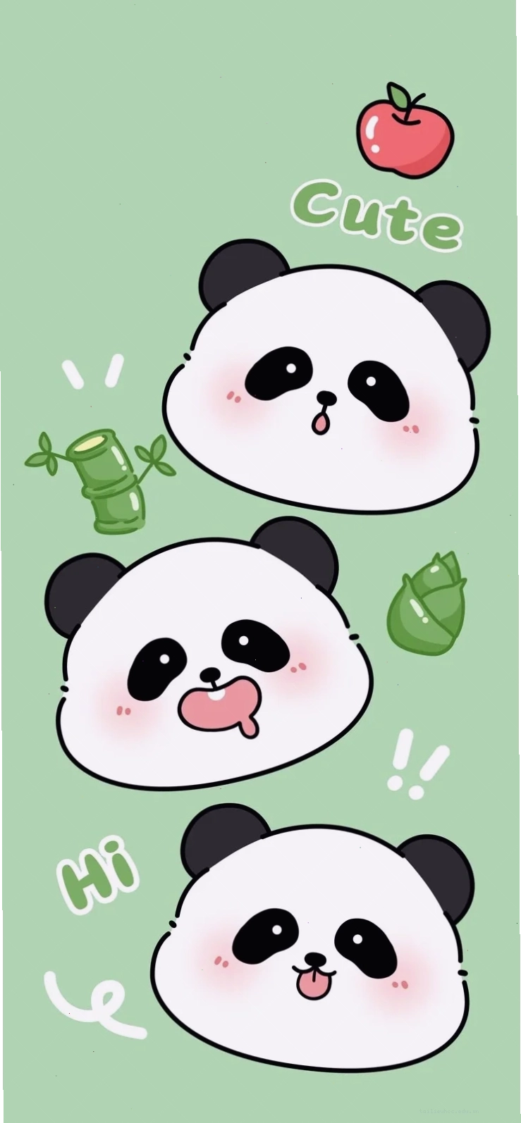 hình nền gấu trúc cute chibi