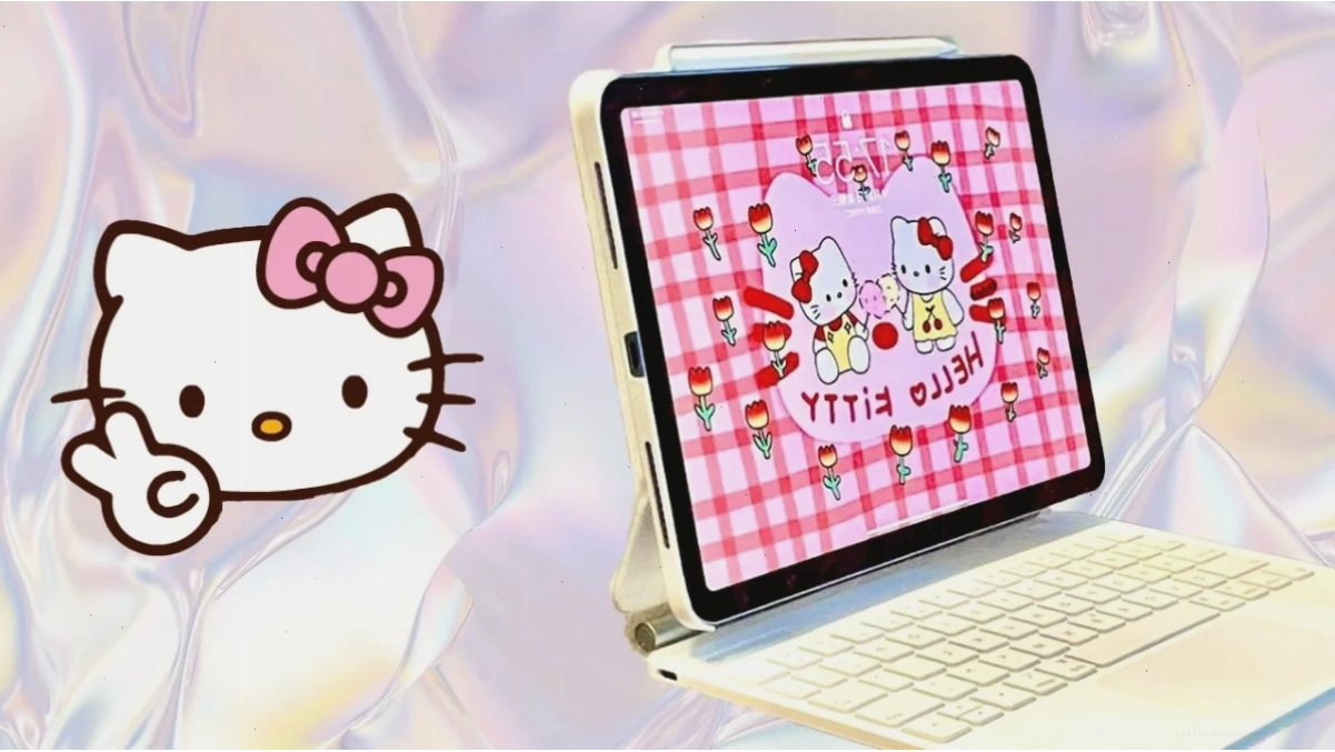 Bố cục thông minh hình nền hello kitty cho ipad đặt nhân vật lệch