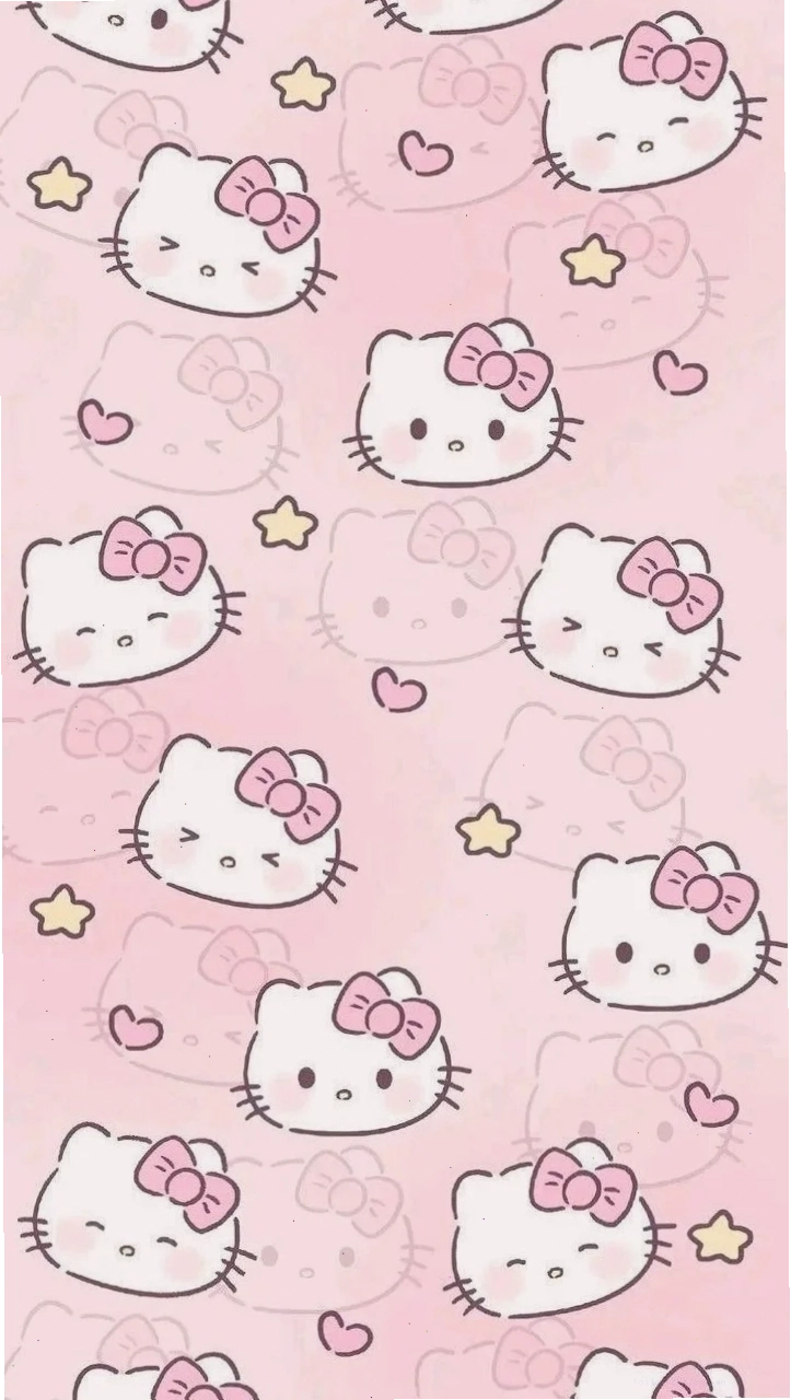 Nơ đỏ điểm nhấn hình nền hello kitty cute cho ipad với nơ đỏ nổi bật