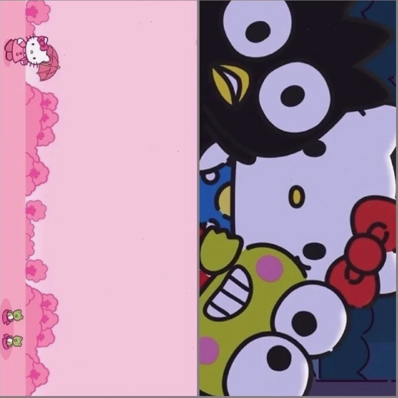 Phong cách Sanrio nhẹ nhàng hình nền hello kitty hồng kem dịu