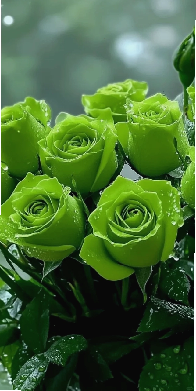 Bông hồng xanh hình nền hoa hồng xanh lá tinh tế