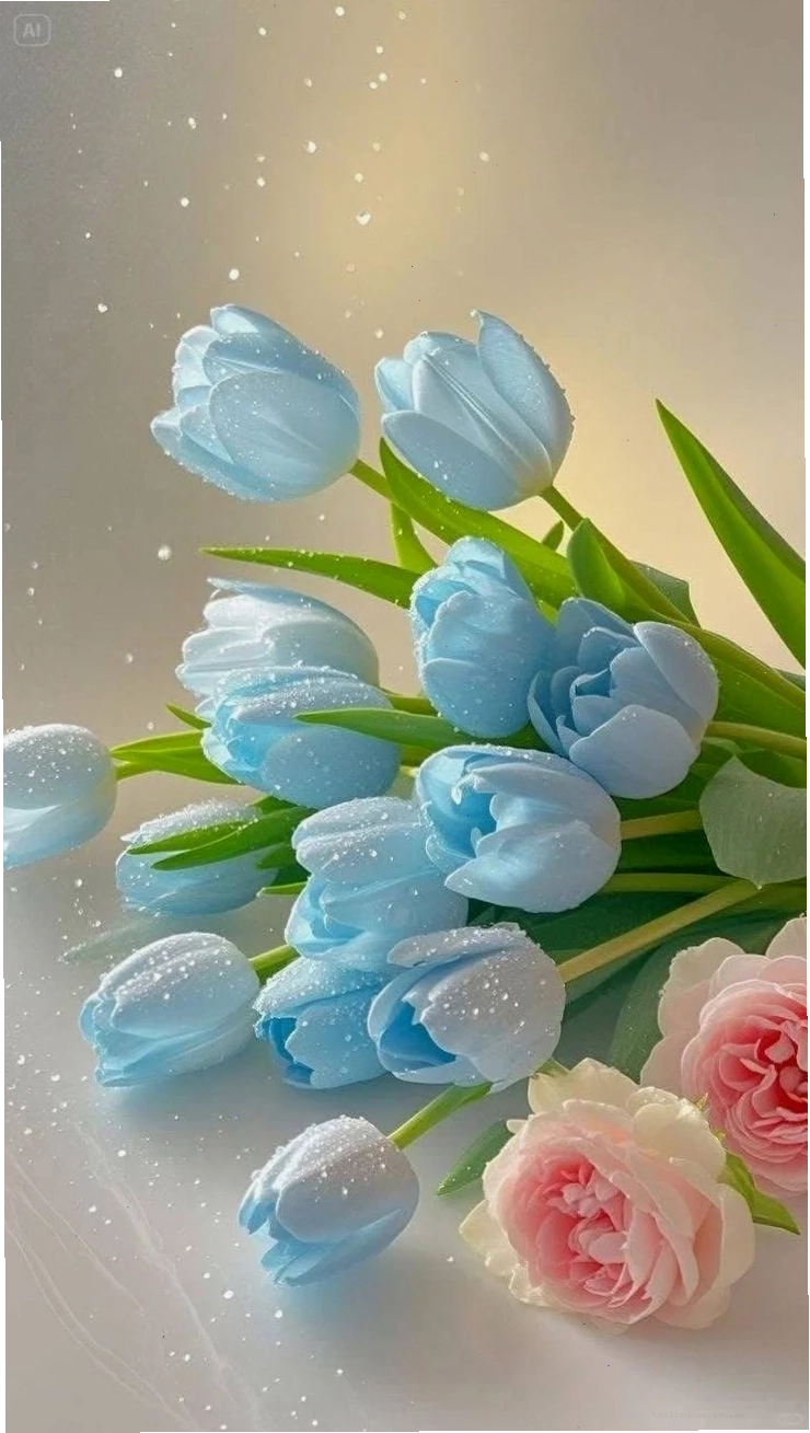 hình nền hoa màu xanh dương đẹp