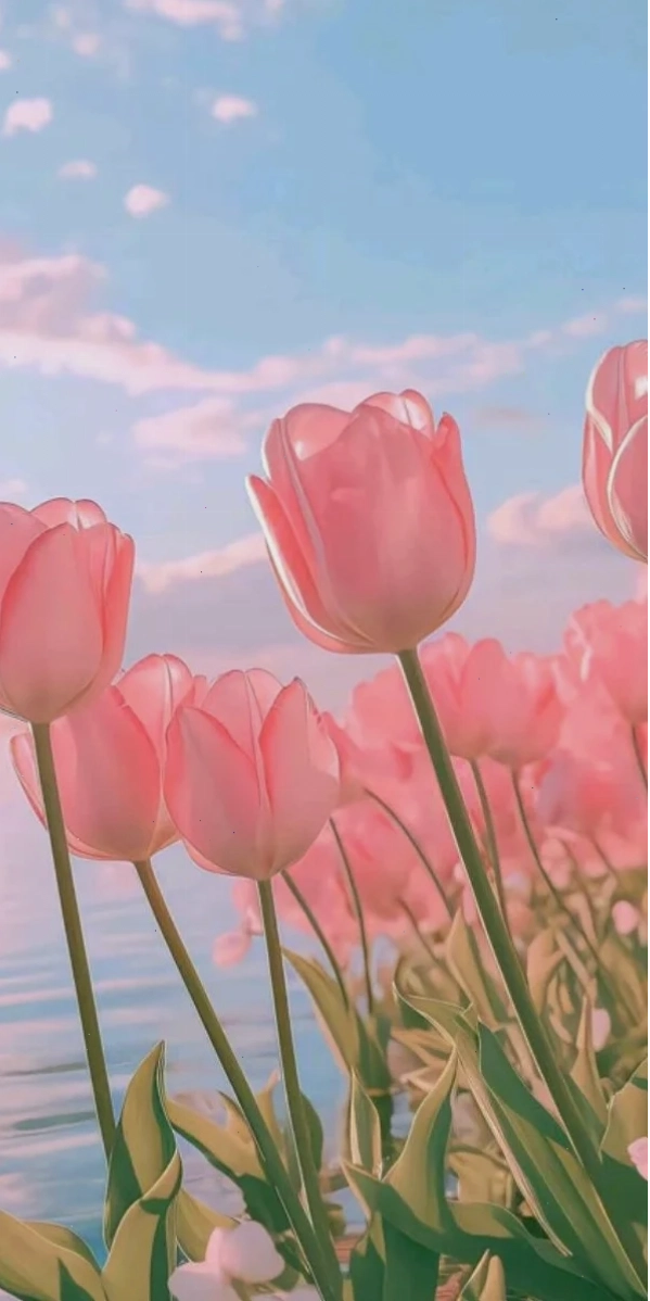 Hình nền hoa tulip tím hoàng gia quyền quý