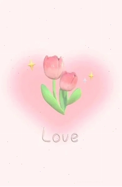 Hình nền hoa tulip trắng chill thiết kế theo phong cách vẽ
