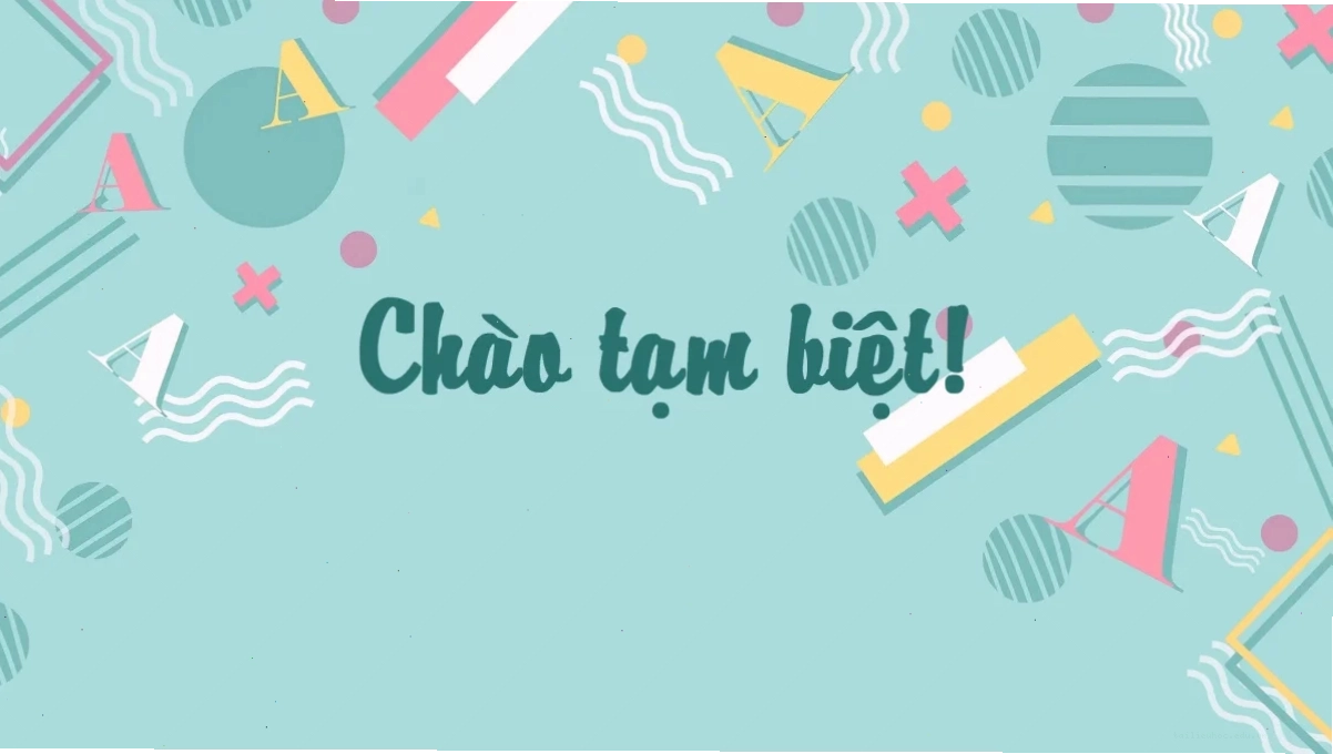 hình nền tạm biệt cute cho slide thuyết trình