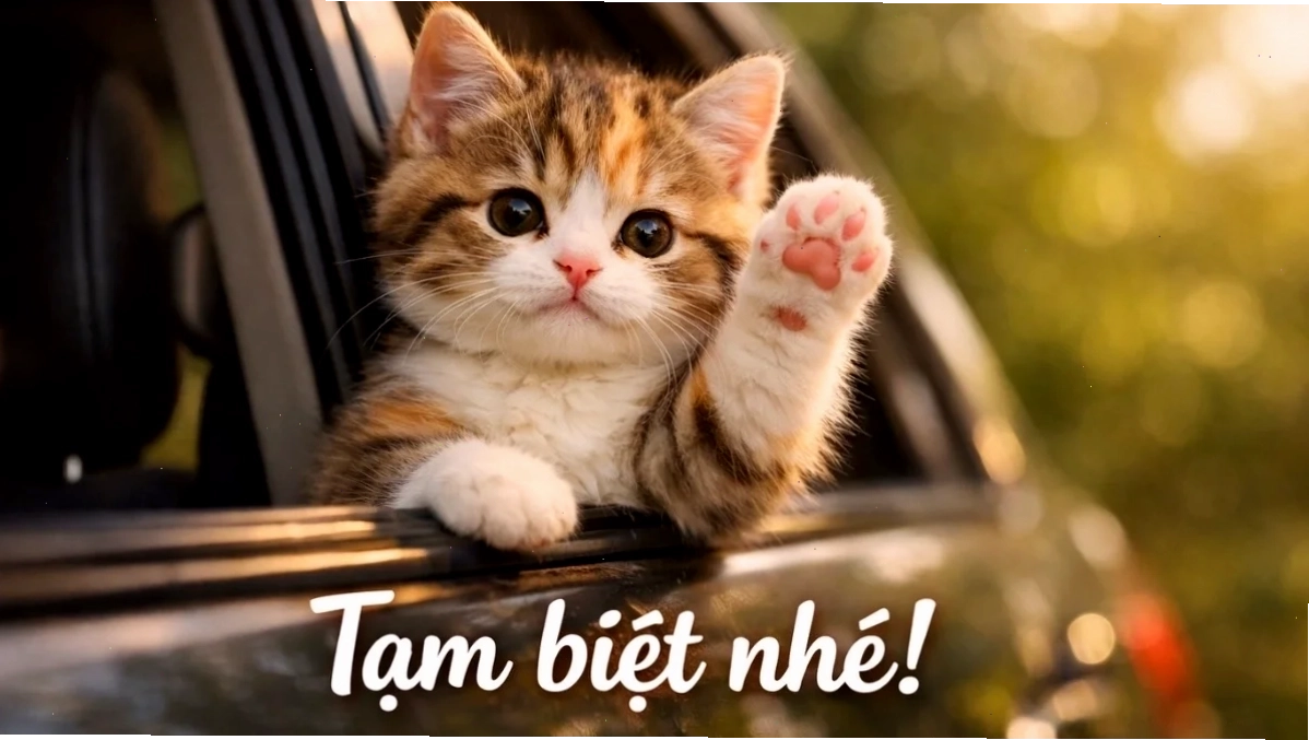 hình nền tạm biệt cute độc lạ