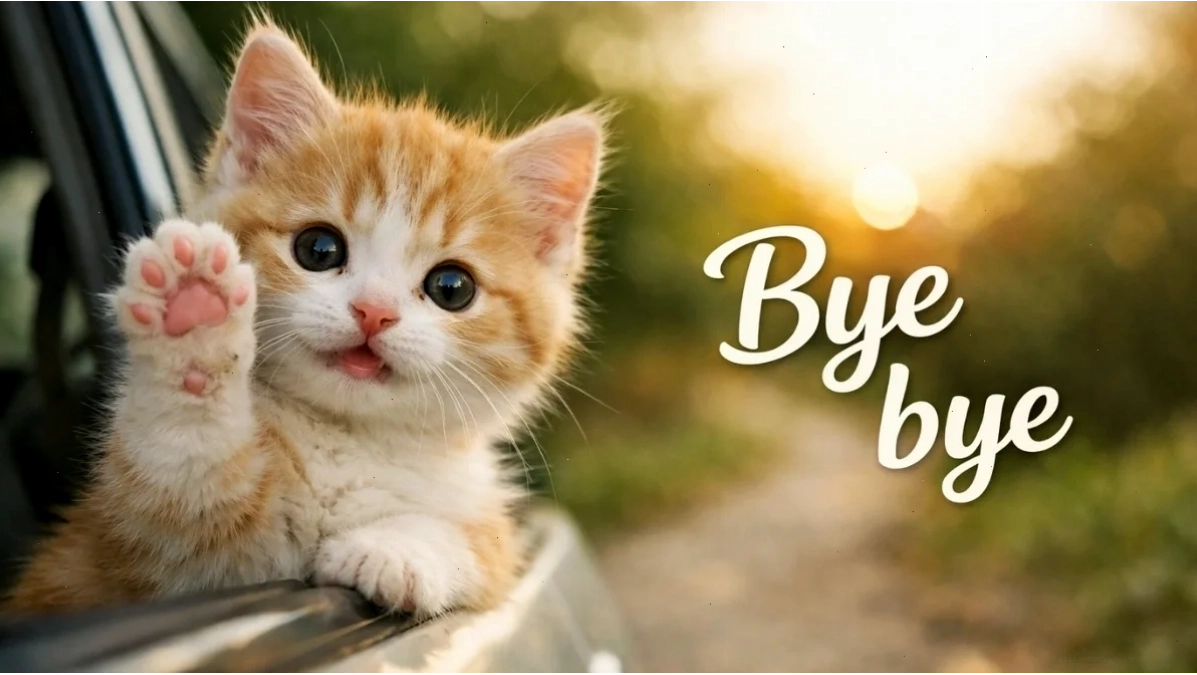 hình nền tạm biệt cute nhẹ nhàng