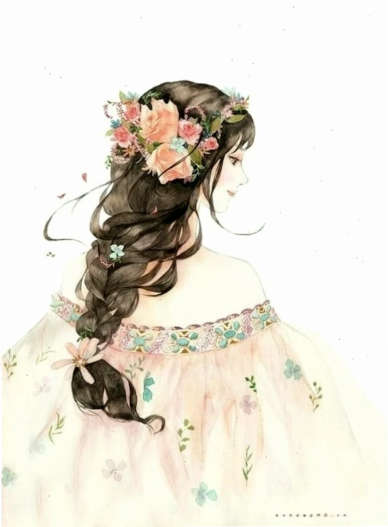hình nền vẽ cô gái vẽ tranh
