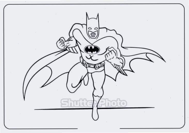 Tung batarang Hình người dơi tô màu cùng batarang