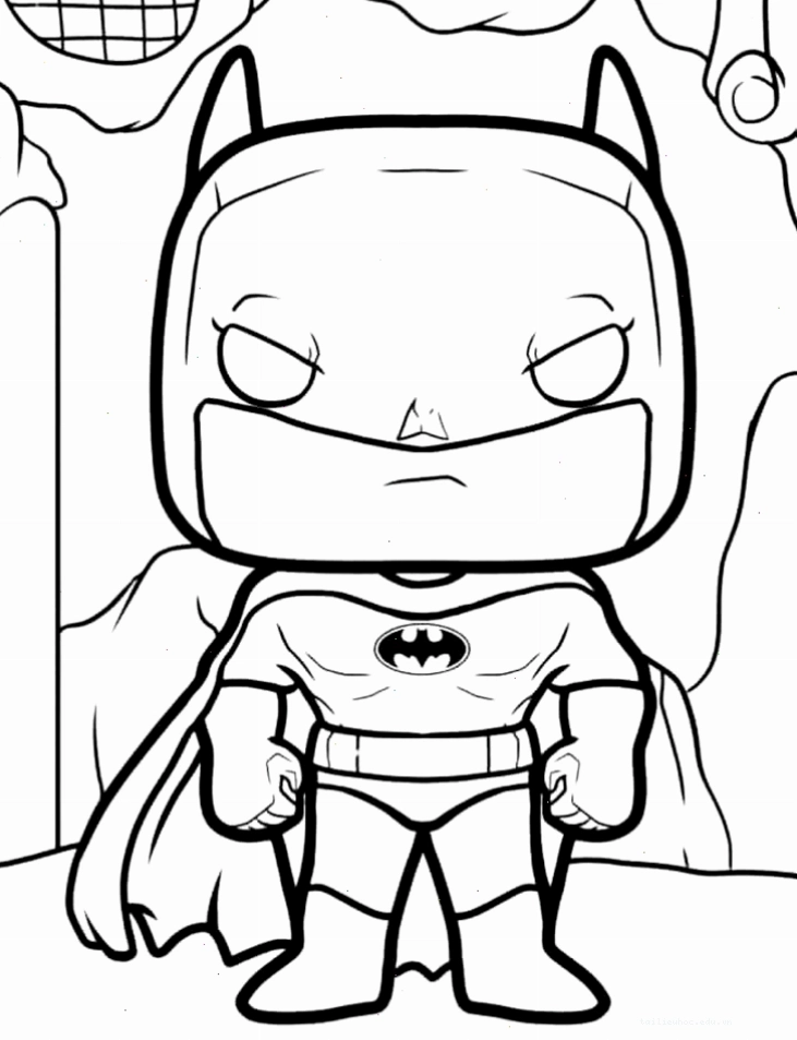 Người dơi hành động Hình người dơi tô màu cùng batarang