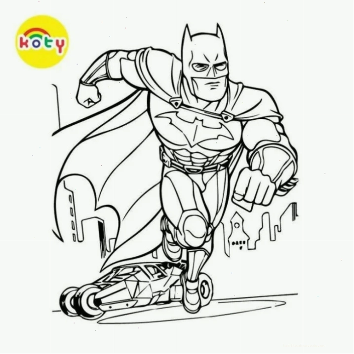 Người dơi và robin Hình người dơi tô màu cùng robin