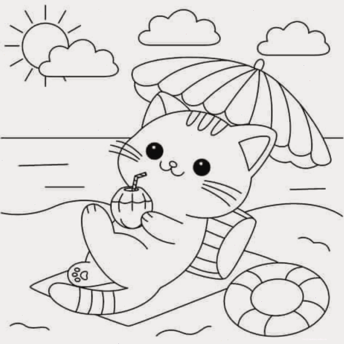 Hình rỗng tô màu con vật chuột