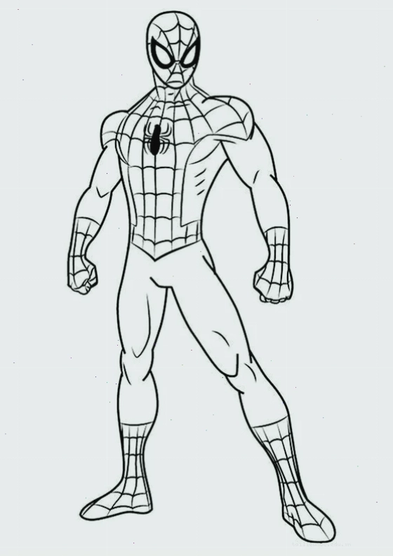 Phóng tơ nhanh nhẹn hình spider man cho bé tô màu đang phóng tơ