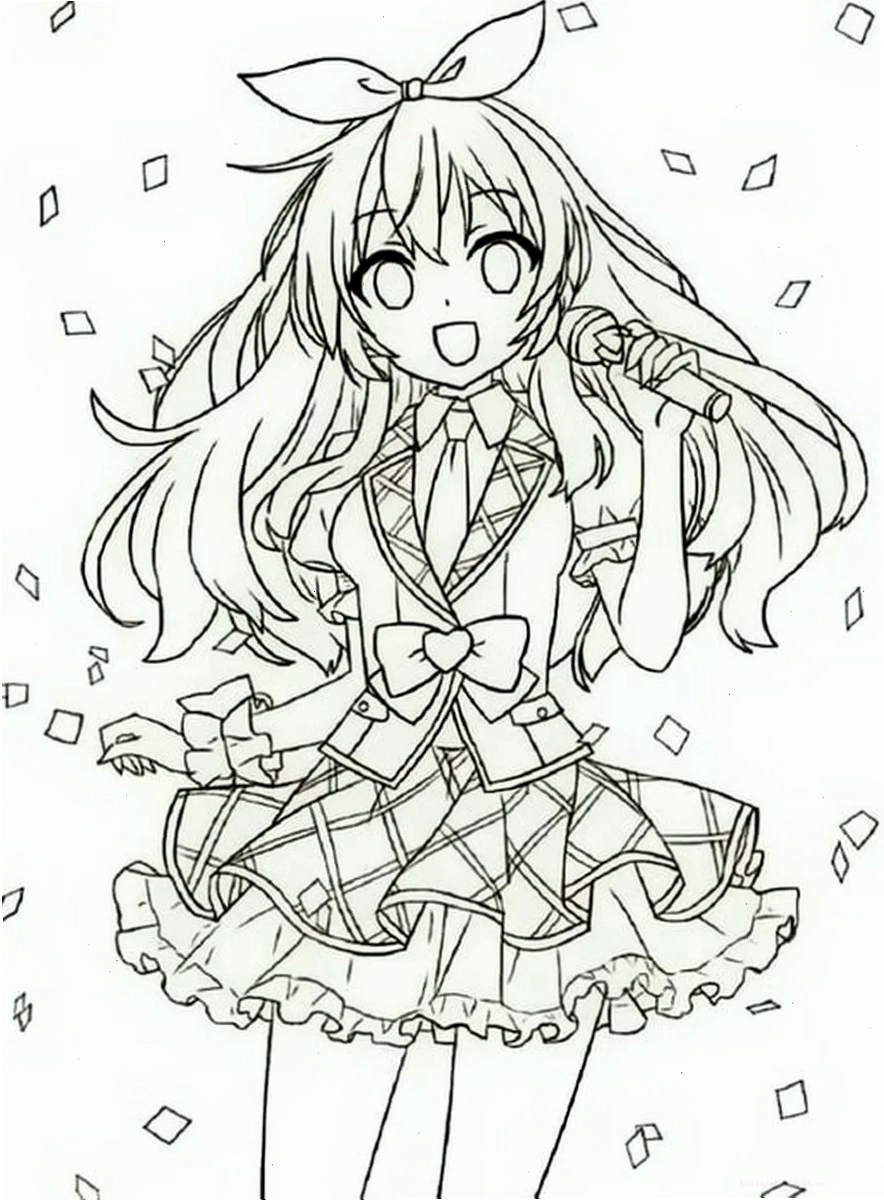 nhân vật vui nhộn hình tô màu anime dễ thương nhân vật ngộ nghĩnh