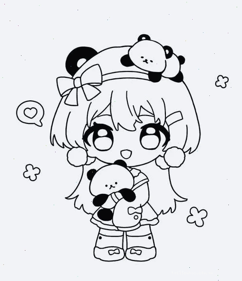 nhân vật anime nữ hình tô màu anime dễ thương với nhân vật nữ xinh đẹp
