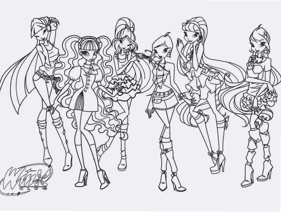 hình tô màu công chúa phép thuật winx Flora dịu dàng