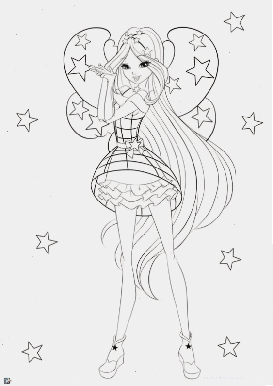 hình tô màu công chúa phép thuật winx hoàn thiện