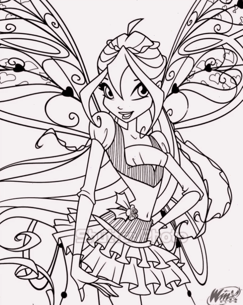 hình tô màu công chúa phép thuật winx huyền bí