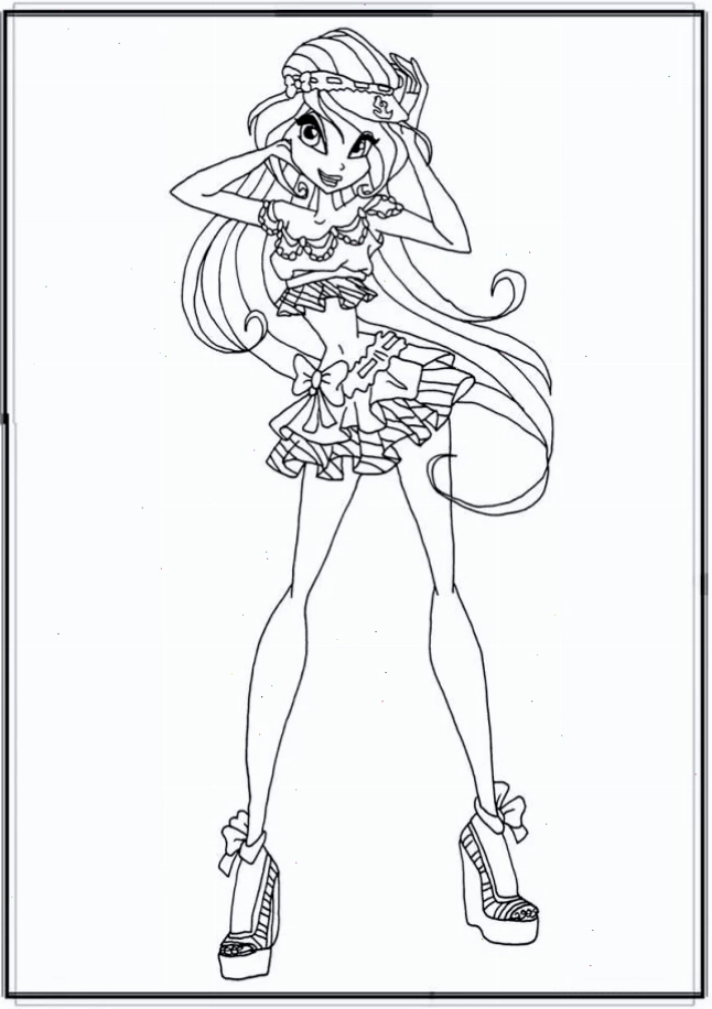 hình tô màu công chúa phép thuật winx nhân vật Bloom