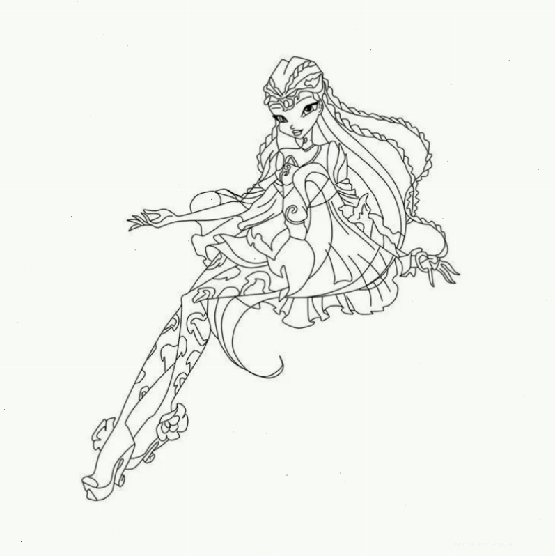 hình tô màu công chúa phép thuật winx nhóm đông