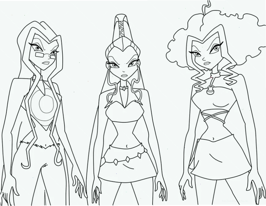 hình tô màu công chúa phép thuật winx Tecna công nghệ