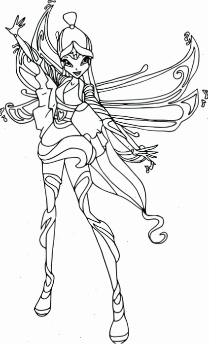 hình tô màu công chúa phép thuật winx thời trang