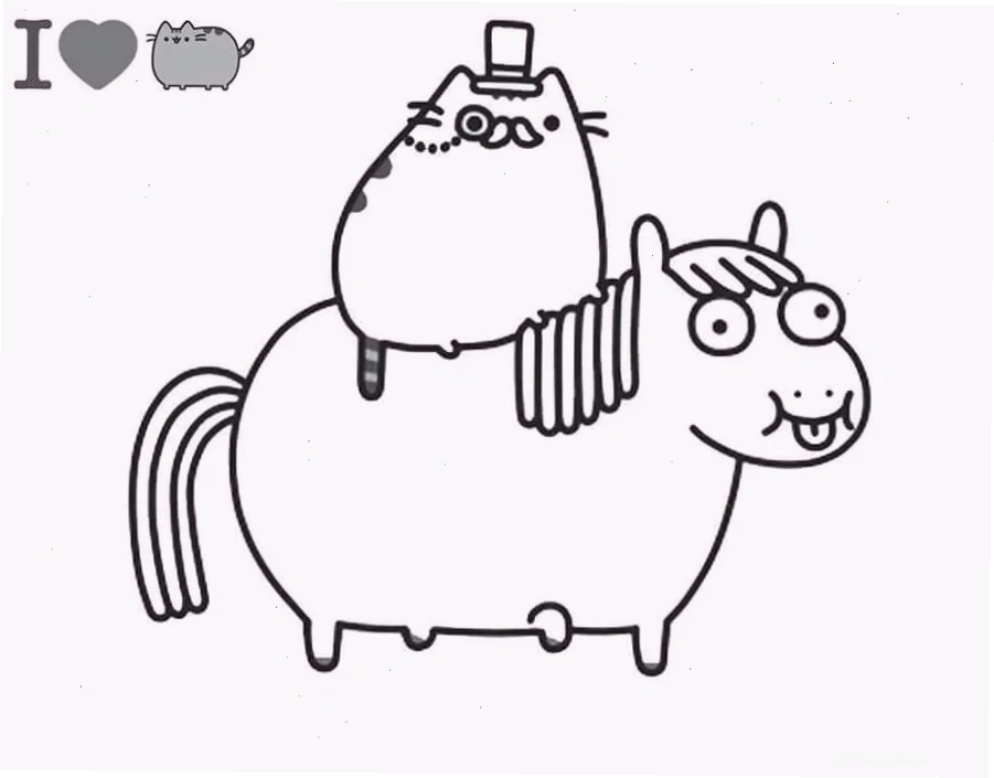 hình tô màu mèo pusheen đọc sách