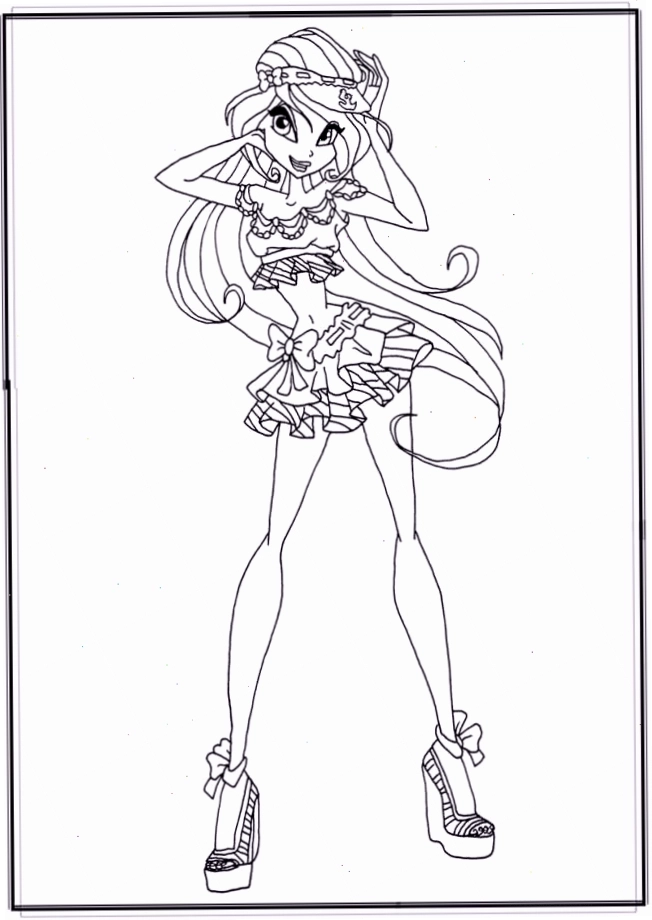 hình tô màu winx cùng thú cưng hình tô màu winx cùng thú cưng
