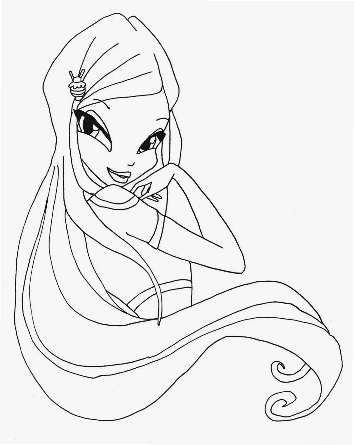 hình tô màu winx với họa tiết hoa hình tô màu winx với họa tiết hoa