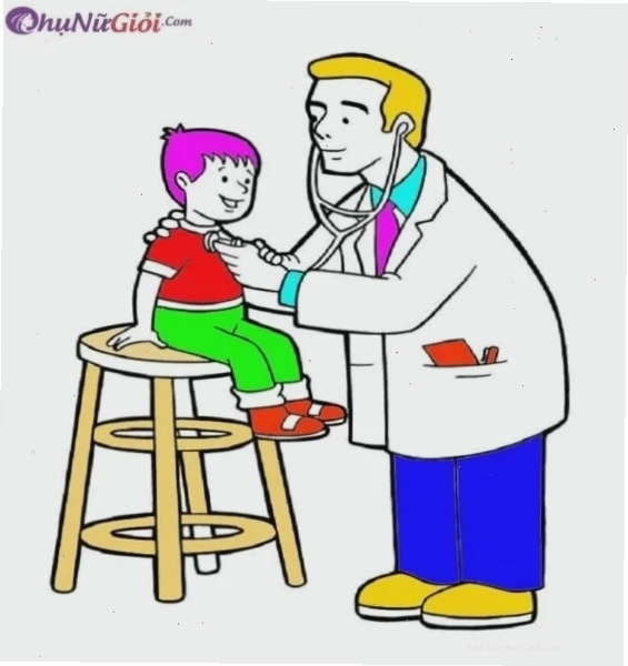 hình vẽ bác sĩ để tô màu