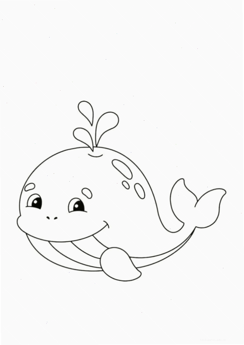 hình vẽ con cá cho bé tô màu cá heo nhảy sóng