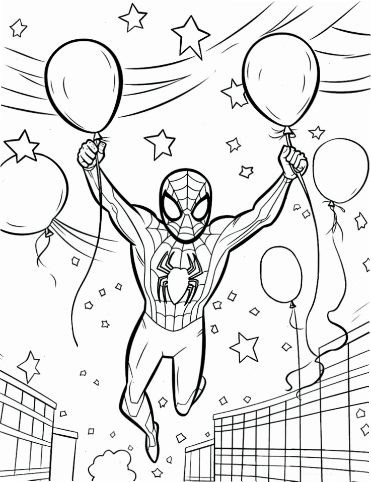 Bay lượn tốc độ hình vẽ spider man bay nhanh