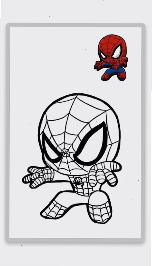 Chibi dễ thương hình vẽ spider man chibi dễ thương