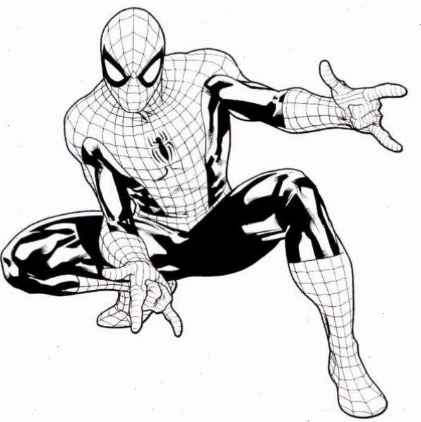 Chiến đấu thực tế hình vẽ spider man chiến đấu