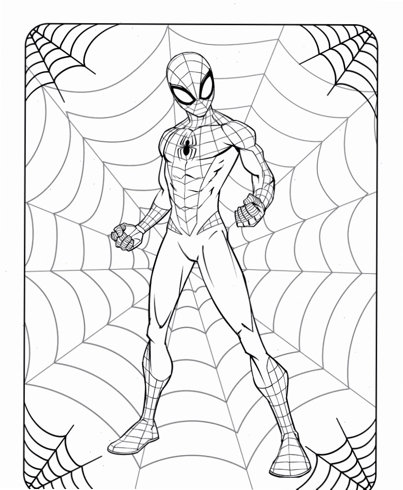 Spider Man đối mặt hình vẽ spider man đối mặt