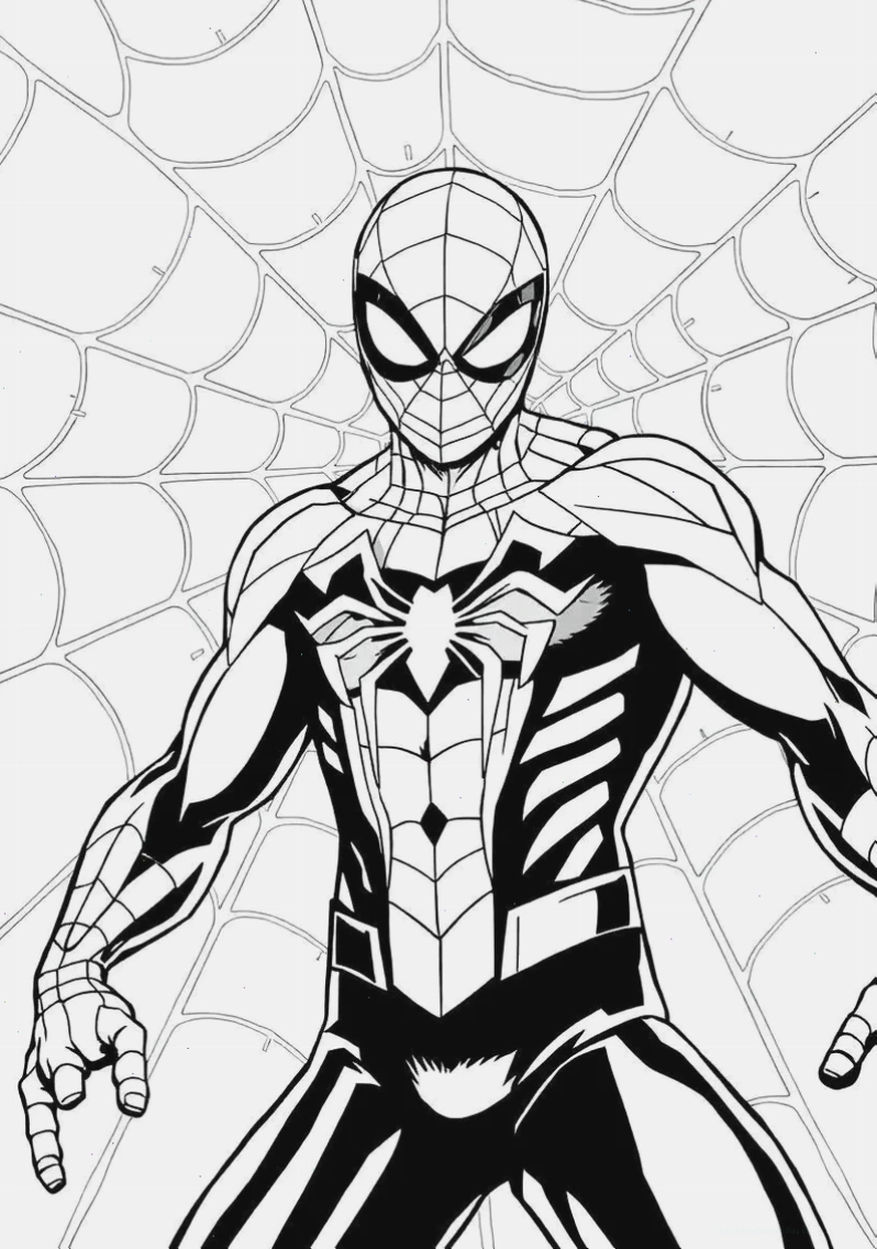 Hành động gay cấn hình vẽ spider man hành động