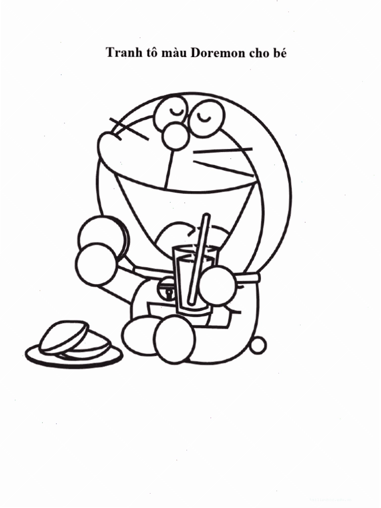 Doraemon bay trên trời hình vẽ tô màu doraemon bay